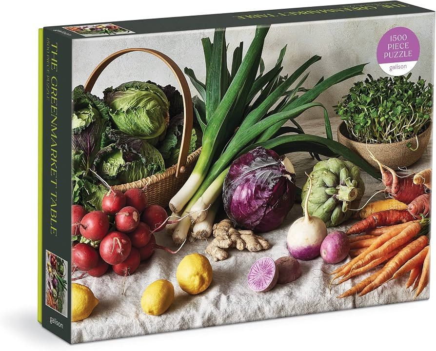 Amazon.com: Galison Greenmarket Table – 1500 Piece Puzzle Fun and Challenging Activity with Bri... | Amazon (US)