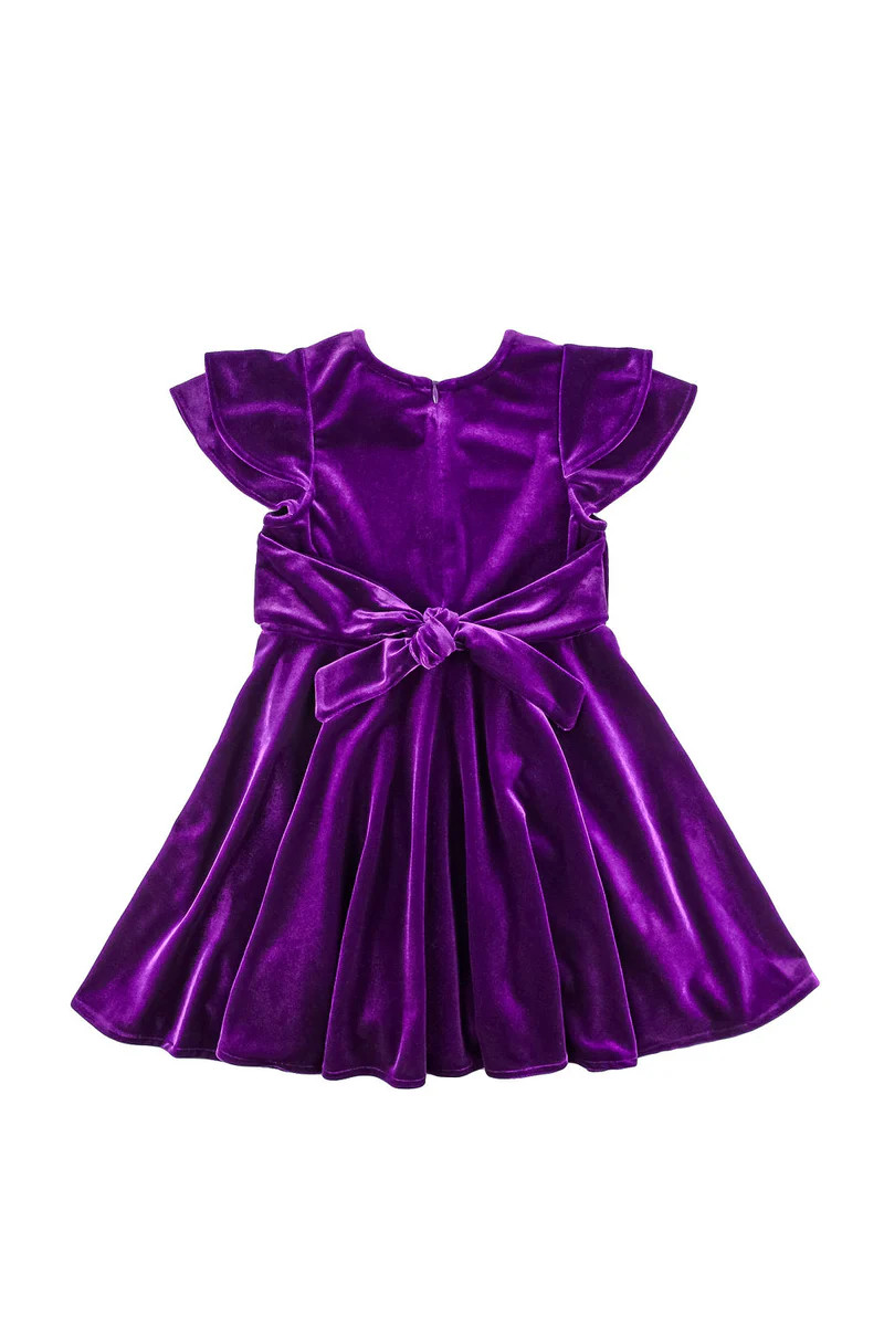 Stretch Velvet Dress With Bow | Florence Eiseman