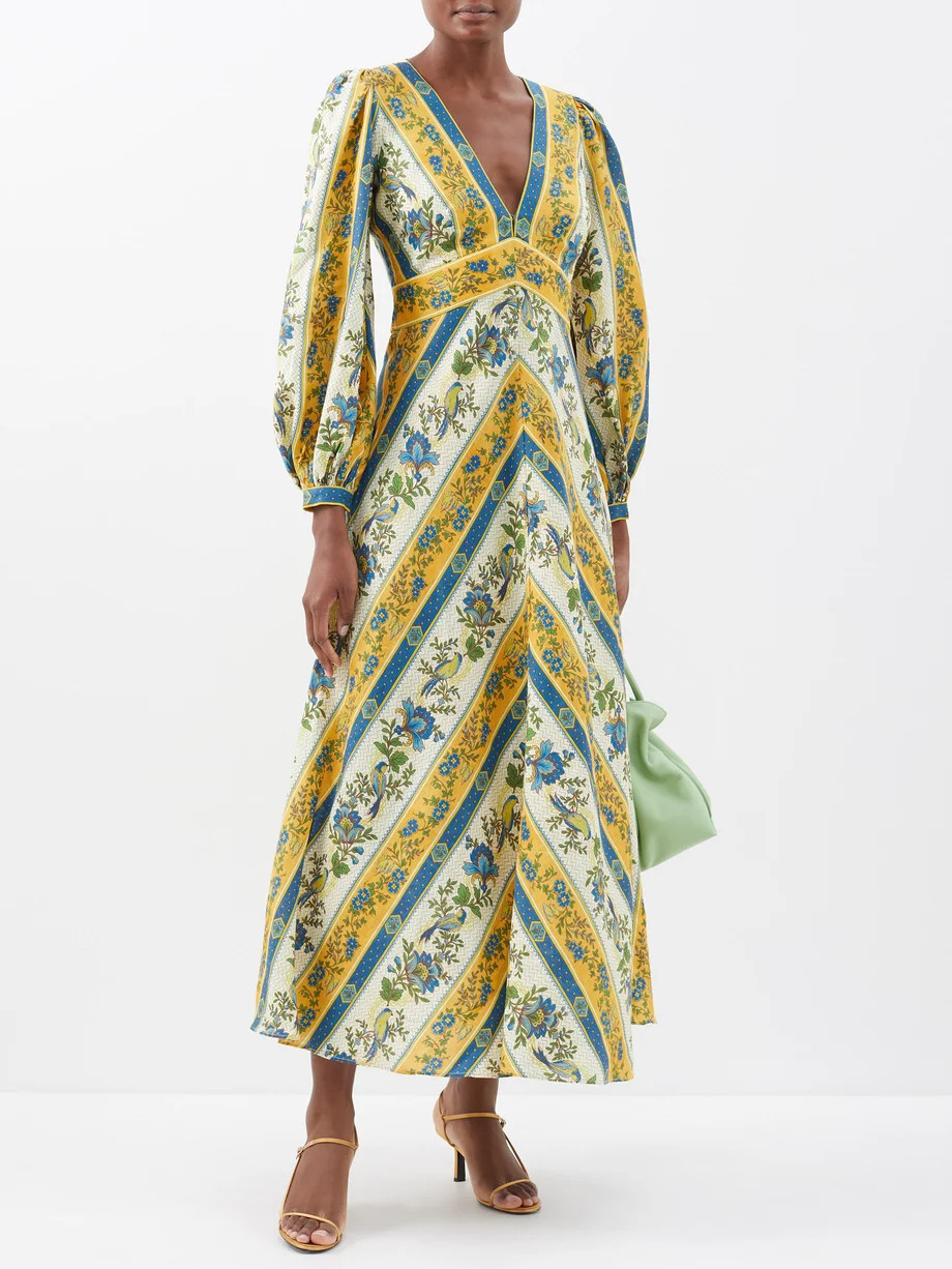 Quinn floral-print linen dress | Matches (US)
