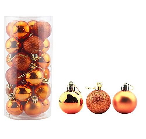 Bestjybt 24pcs 1.57" Small Christmas Ball Ornaments Shatterproof Christmas Decorations Tree Balls fo | Amazon (US)