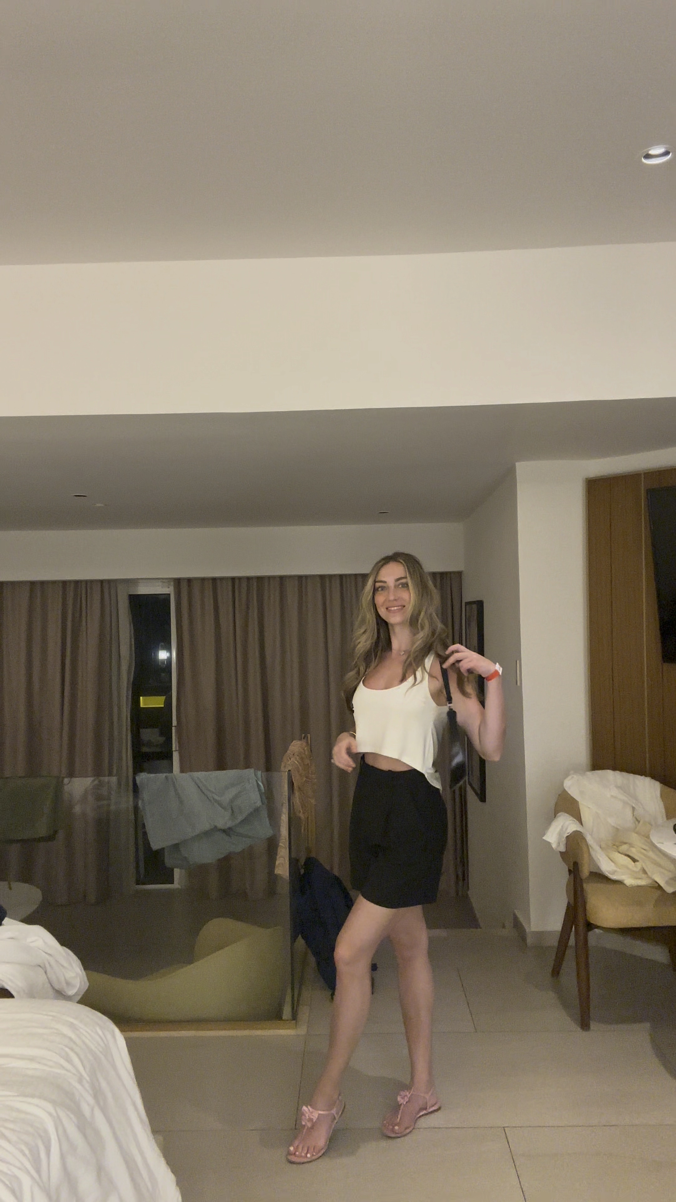 3rd night outfit in Punta Cana 🖤 exact shorts and bag are tagged. Black trouser and white crop top outfit 

#LTKfindsunder50 #LTKstyletip #LTKtravel