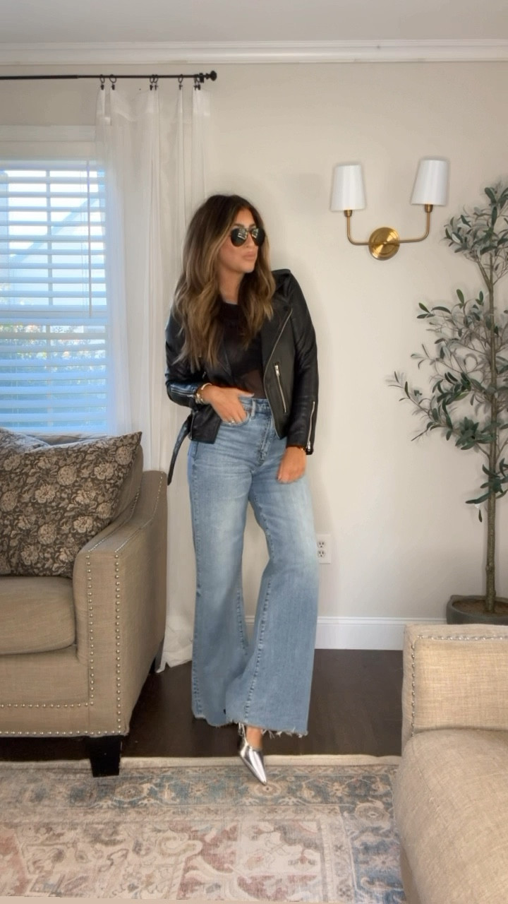 Elevated casual and edgy datenight outfit. Wearing meds and tts in jeans. Tts in heels too (jeans and heels now 25% OFF!). Tap for different heel color. Xx 

#LTKFindsUnder100 #LTKSeasonal #LTKShoeCrush