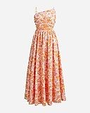 Collection side-cutout midi dress in orange floral cotton poplin | J.Crew US