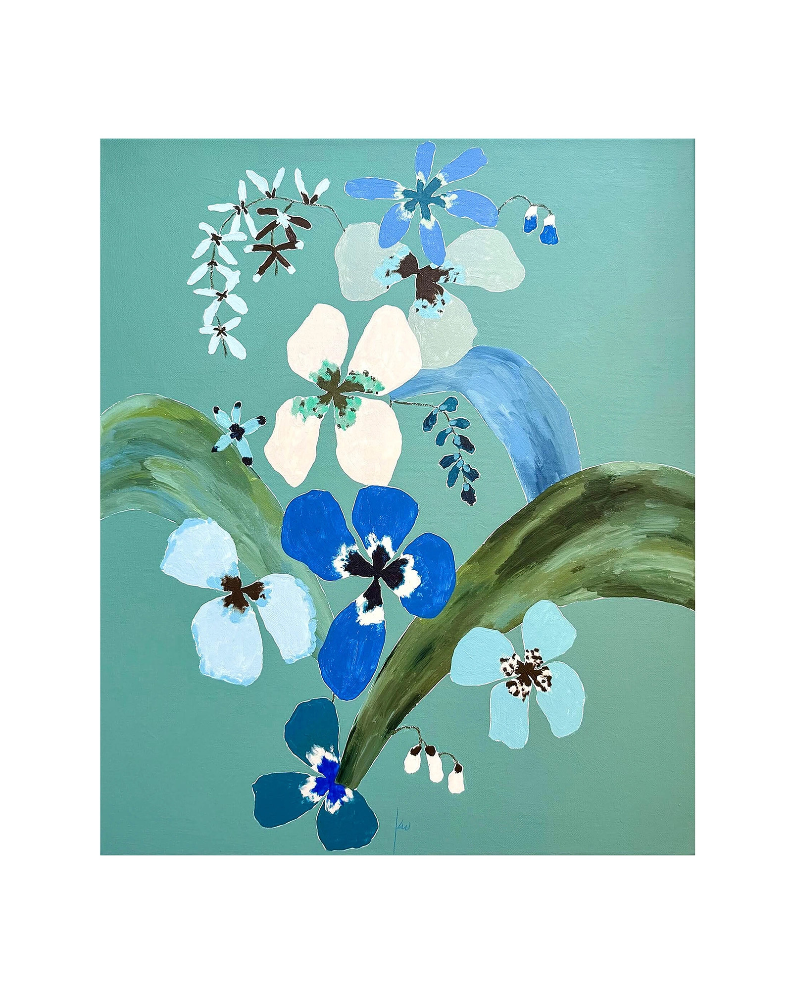 "Fabled Floral in Green Blue" by Kirsten Williams | Serena and Lily
