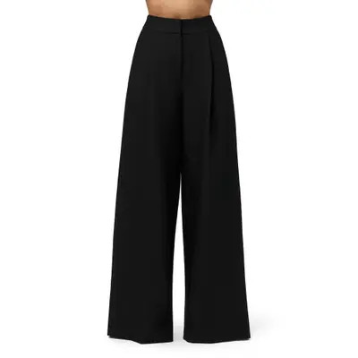 Naked Wardrobe Pleated Wide Leg Pants in Black at Nordstrom, Size Medium | Nordstrom
