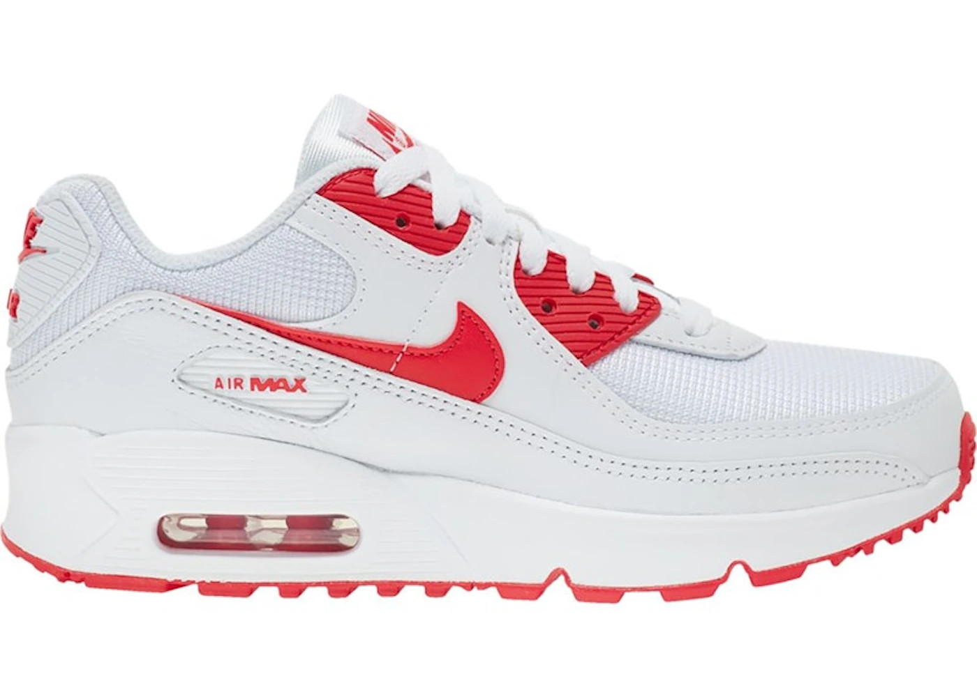 Nike Air Max 90 Recraft White Red (GS) | StockX