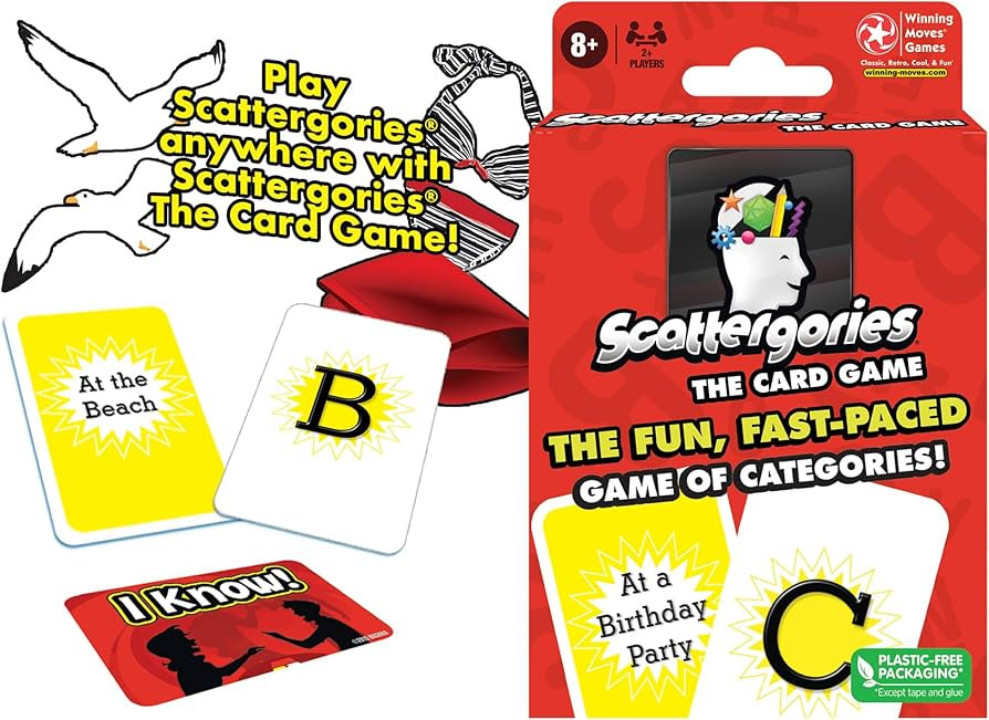 Scattergories The Card Game, Fast-Paced Play At Once Card Game of Categories, for 2 or More Playe... | Amazon (US)