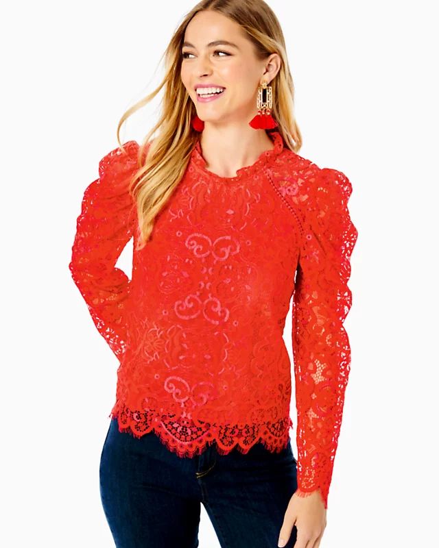 Averi Lace Top | Lilly Pulitzer | Lilly Pulitzer