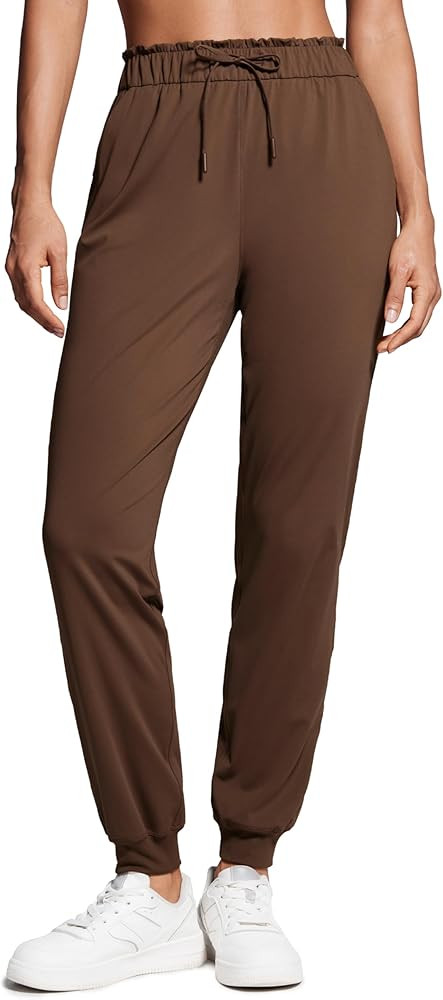 CRZ YOGA 4-Way Stretch High Waisted Joggers for Women Casual Dress Work Workout Pants Pockets | Amazon (US)