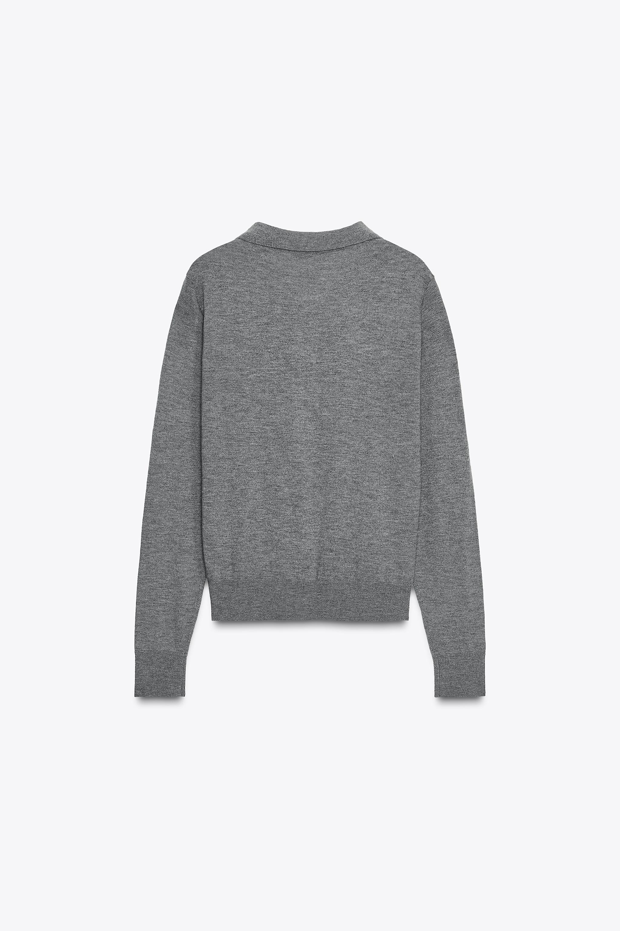 PLAIN KNIT POLO SWEATER | Zara US