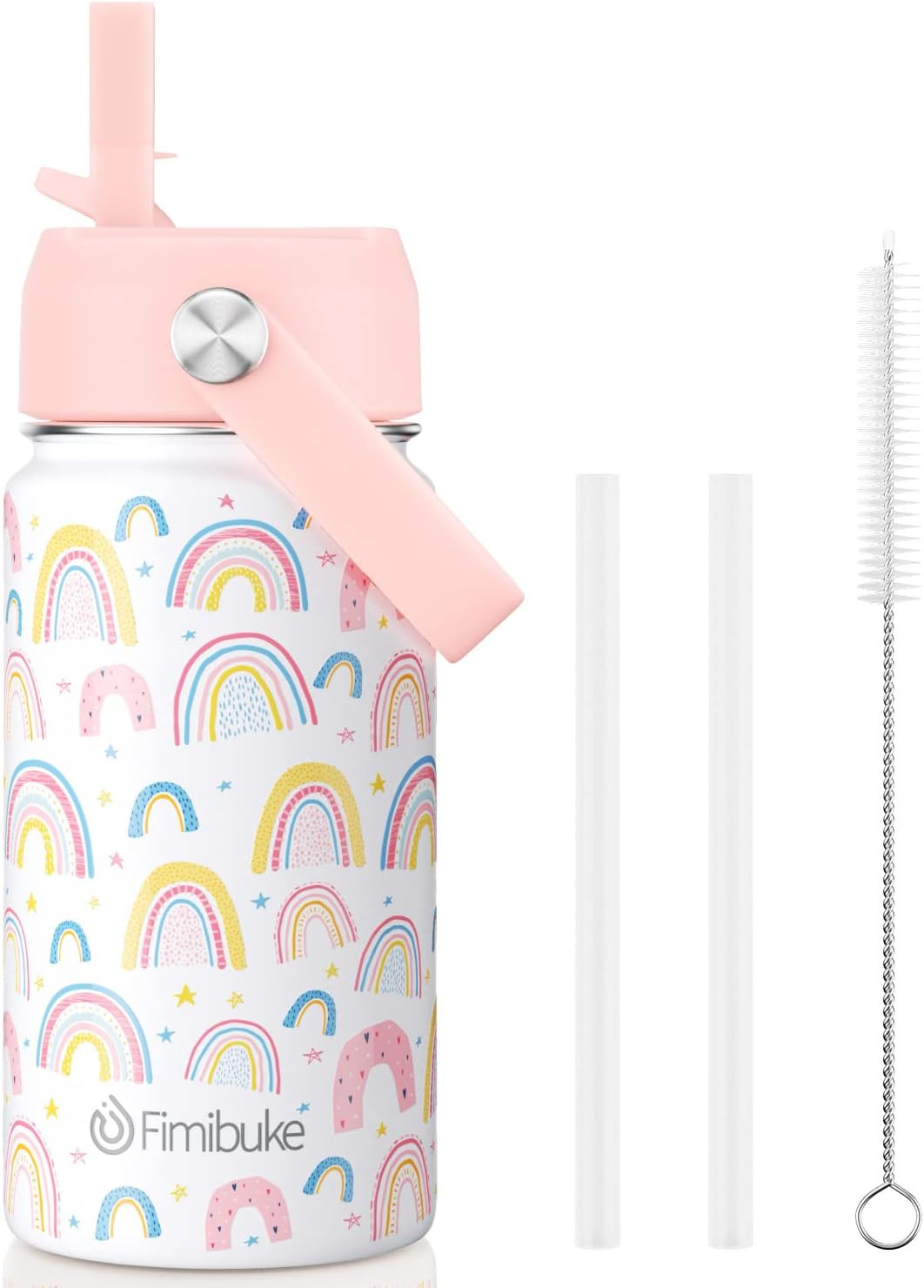 Fimibuke Kids Insulated Water Bottle, 14oz BPA FREE 18/8 Stainless Steel Travel Tumbler Double Wa... | Amazon (US)