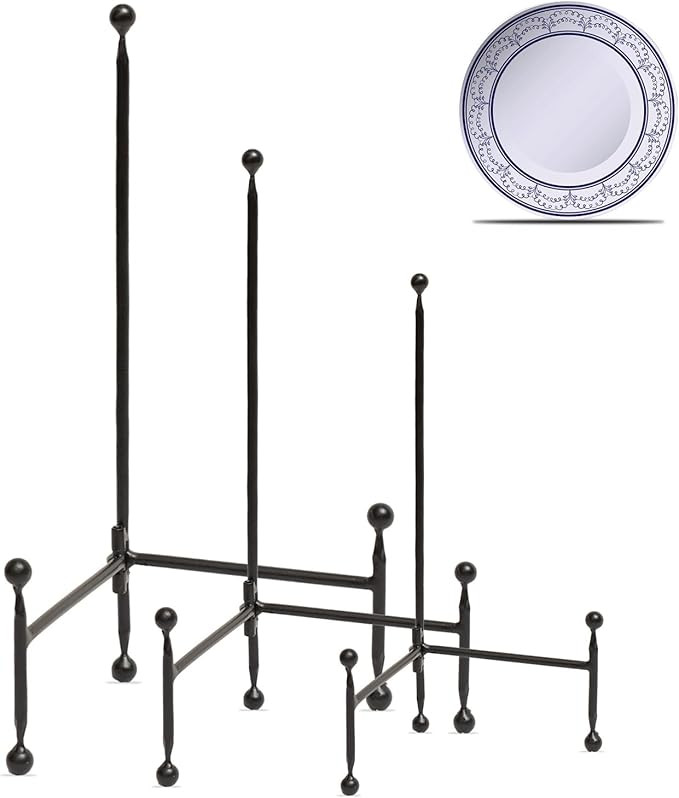[3 Pack] Metal Tripod Stands for Display, Black Foldable Easel Holders for Plate, Picture Frames,... | Amazon (US)