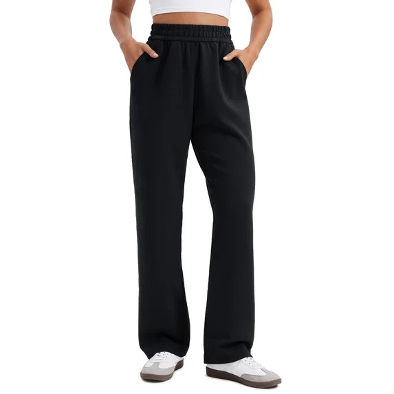 CRZ YOGA SoftAura Straight Leg Casual Sweatpants Women 30" Travel Pants with Pockets | Walmart (US)