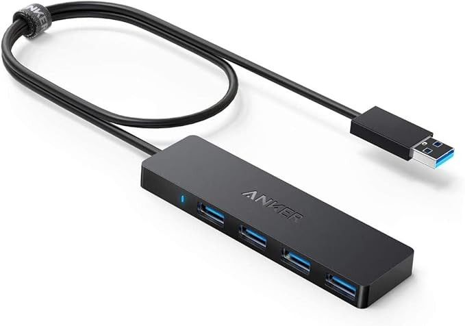 Anker 4-Port USB 3.0 Hub, Ultra-Slim Data USB Hub with 2 ft Extended Cable (Charging Not Supporte... | Amazon (US)