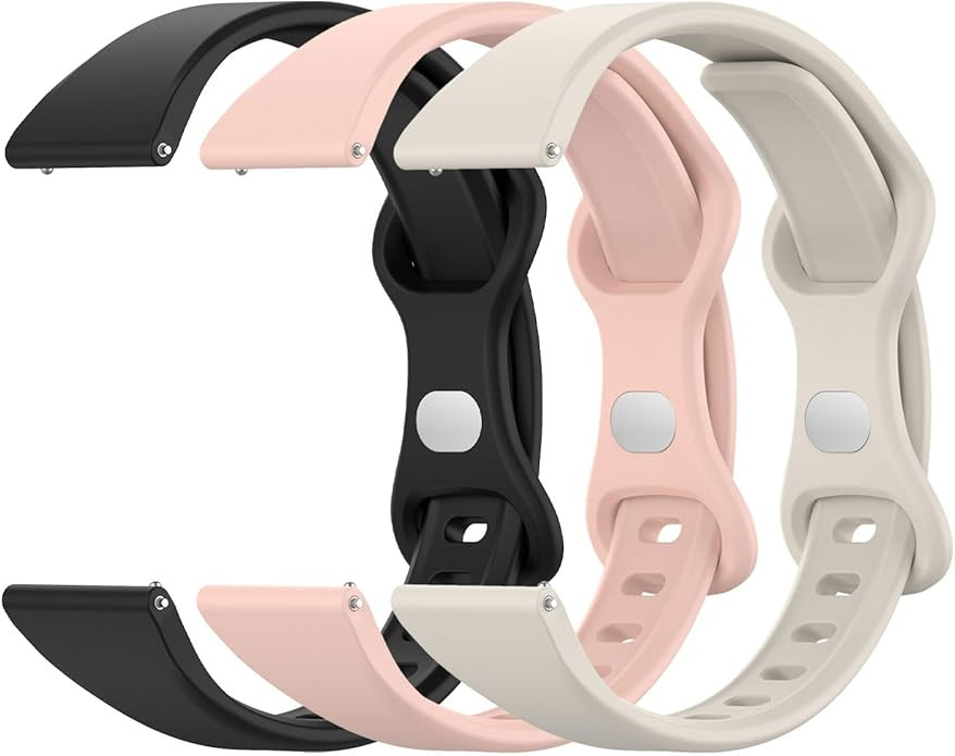 3 Pack Slim Silicone Watch Bands, 18mm 19mm 20mm 22mm Quick Release Band Soft Sport Strap Replace... | Amazon (US)