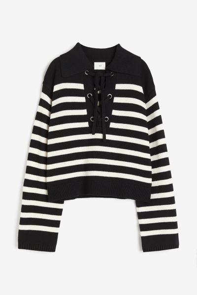 Lace-up collared jumper | H&M (UK, MY, IN, SG, PH, TW, HK)