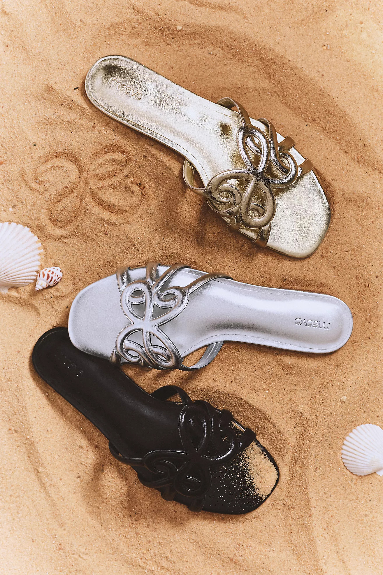 Maeve Logo Slide Sandals | Anthropologie (US)