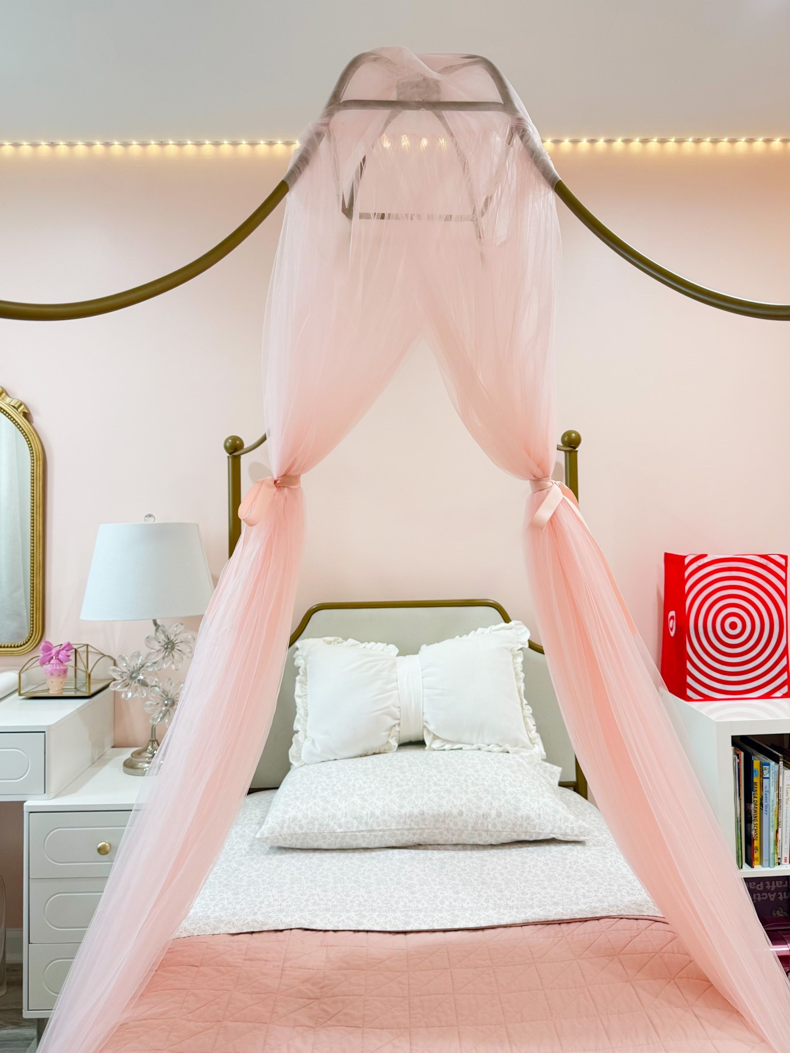 #TargetPartner It’s no secret that Belle is a Target girl 🤭🎯 So naturally, her room is filled with Target finds, including her entire bedding setup! ✨🩷 @Target

#LTKmomlife #LTKKids #LTKHome