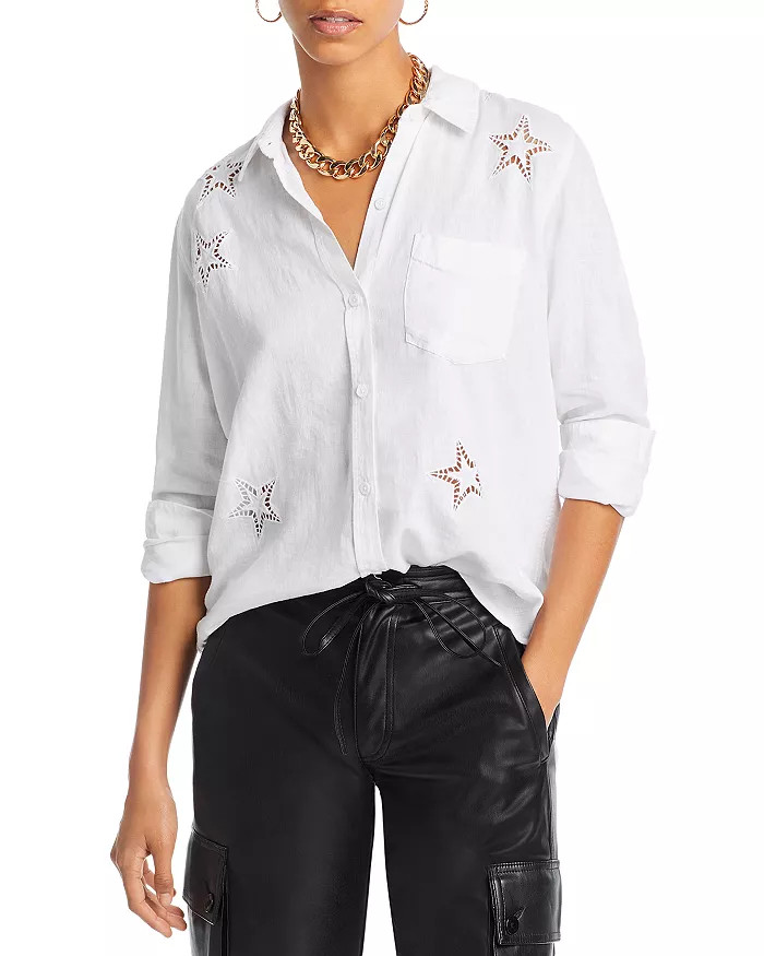 Charli Eyelet Star Button Down Shirt | Bloomingdale's (US)