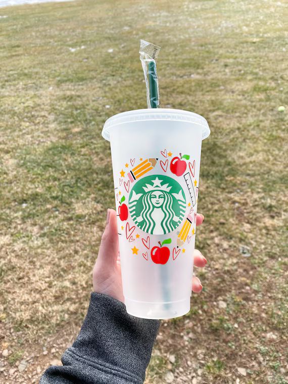 Teacher Starbucks Cold Cup Personalized | Etsy | Etsy (US)