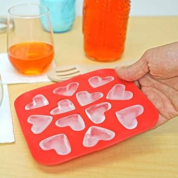Fairly Odd Novelties Ice Cube Tray, One Pack, Red Hearts | Amazon (US)
