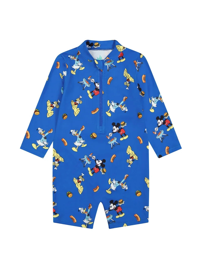 Character Baby Boy One- Piece Rash Guard Swimsuit, Sizes 0/3M- 24M | Walmart (US)
