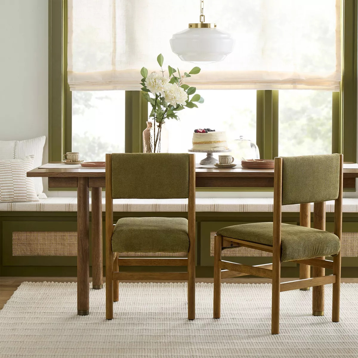 Dowel Leg Upholstered Armless Dining Chair - Hearth & Hand™ with Magnolia Furniture | Target