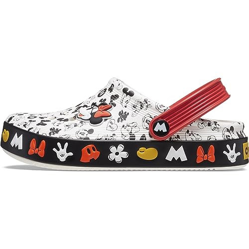 Crocs Kids Mickey Off Court Clogs for Kids (Little Kid/Big Kid) - Water-Friendly - 360-degree Comfort White 4 Big Kid M | Amazon (US)