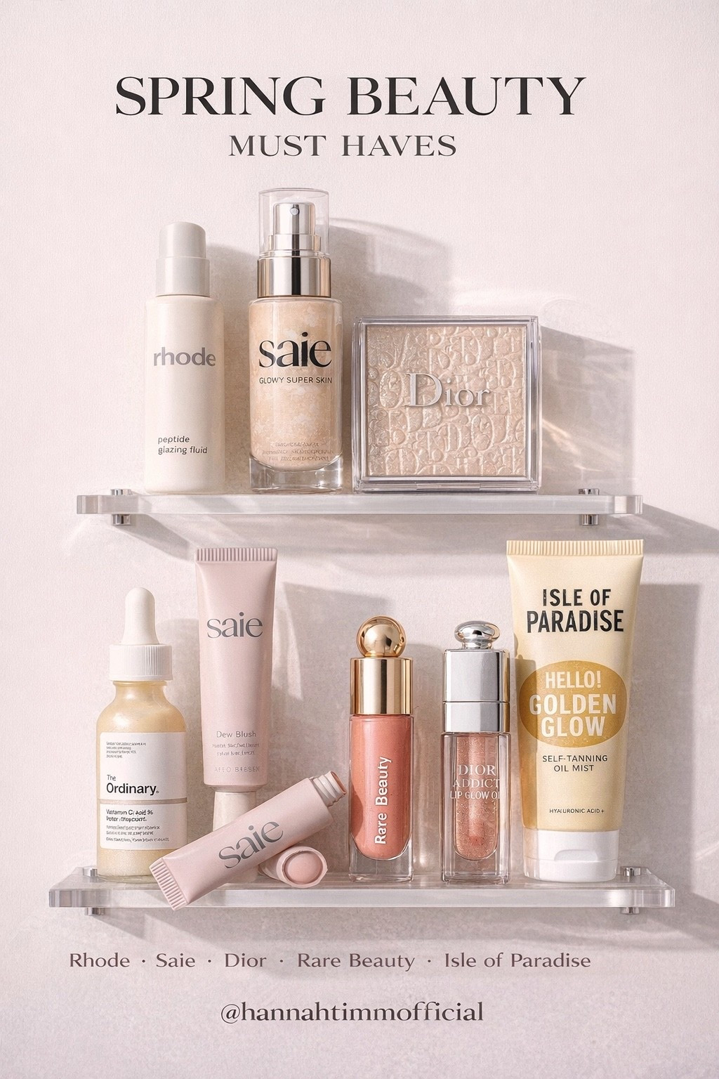 Clean skin, soft glow, and the kind of makeup that just melts in.
This is everything I’ve been using to get that fresh spring finish without piling anything on.

All linked for you ✨