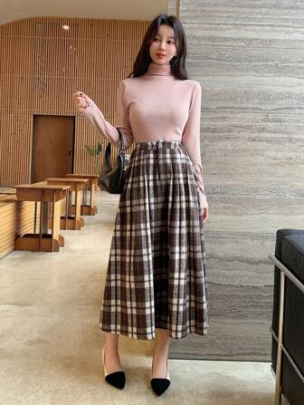 DAZY Women'S Plaid Skirt | SHEIN