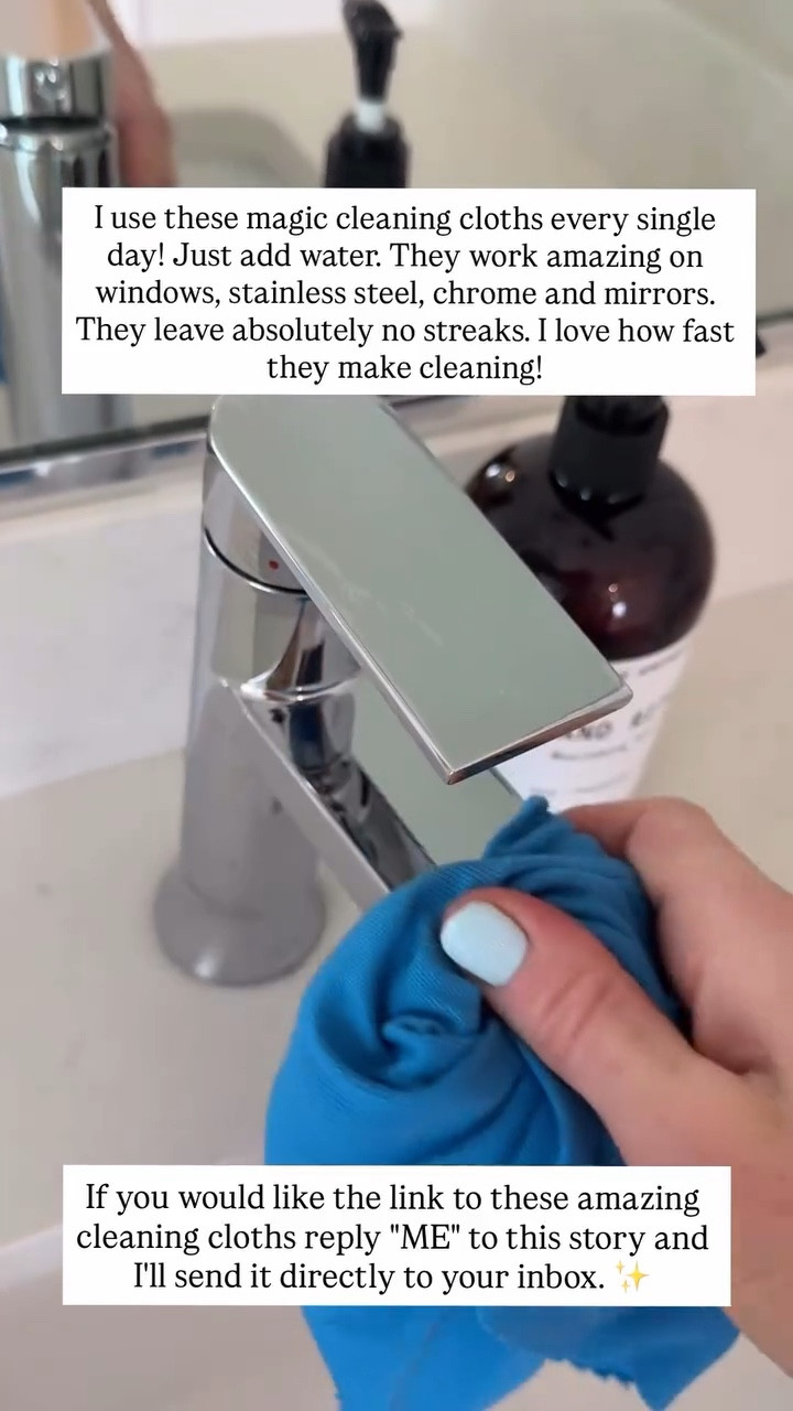 l'use these magic cleaning cloths every single day! Just add water. They work amazing on windows, stainless steel, chrome and mirrors.
They leave absolutely no streaks. I love how fast they make cleaning!


#LTKmomlife #LTKFindsUnder50 #LTKHome