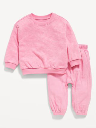 Unisex Crew-Neck Sweatshirt &amp; Jogger Pants Set for Baby | Old Navy (US)