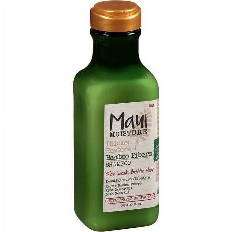 Maui Moisture Thicken & Restore + Bamboo Fibers Strengthening Daily Shampoo, 13 fl oz | Walmart (US)