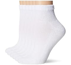 Hanes Ultimate Women's 6-Pack Comfort Toe Seamed Ankle Socks | Amazon (US)