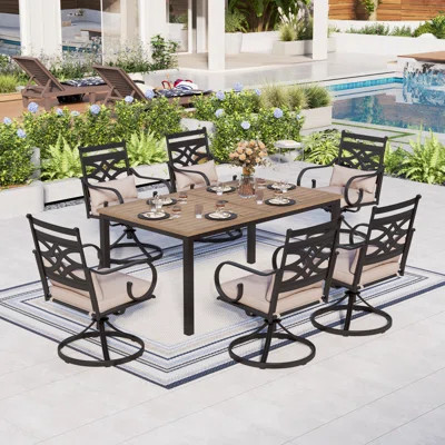 Rectangular 6 - Person 64" Long Dining Set with Cushions | Wayfair North America
