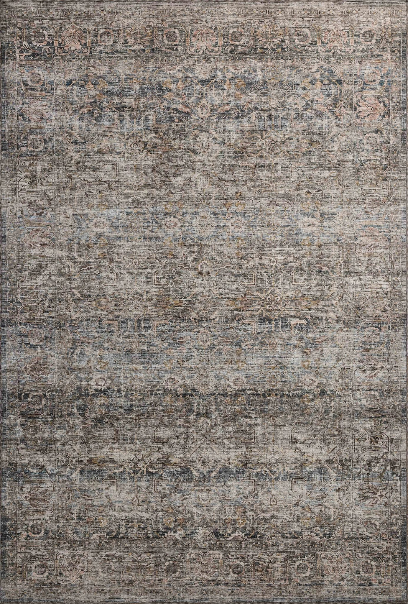 Amber Lewis x Loloi Josie Dove / Gold 18" x 18" Machine Washable Sample Rug | Outrageous Interiors + Design