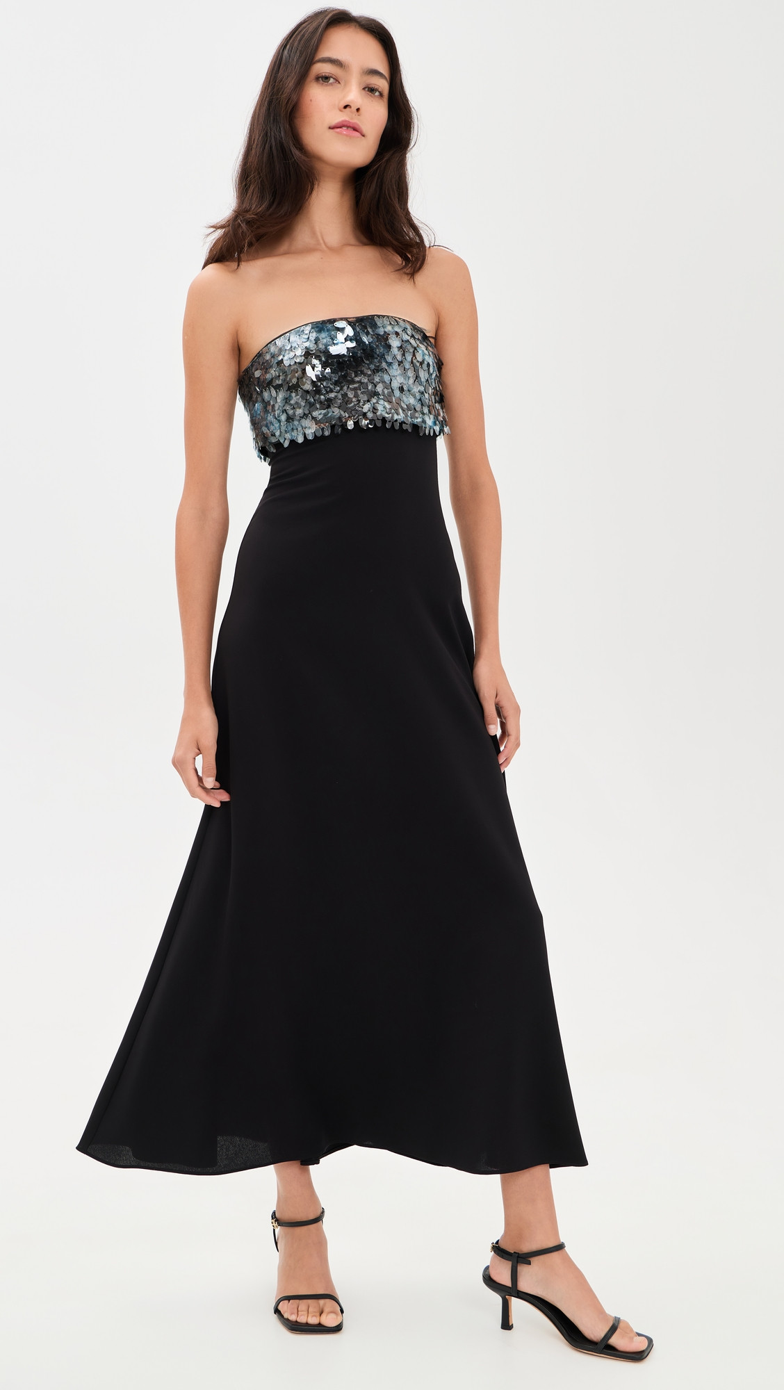 STAUD Phoenix Dress Black/Night Spark 4 | Shopbop
