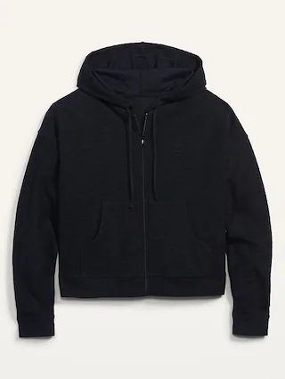 Lightweight Textured Full-Zip Hoodie for Women | Old Navy (US)