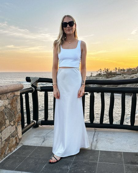 Satin maxi skirt perfect for beach vacation 

#LTKstyletip #LTKtravel #LTKshoecrush