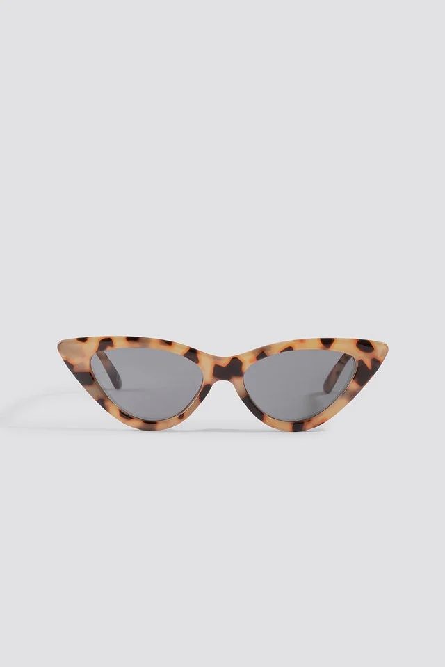 Pointy Cat Eye Sunglasses Beige | NA-KD Global