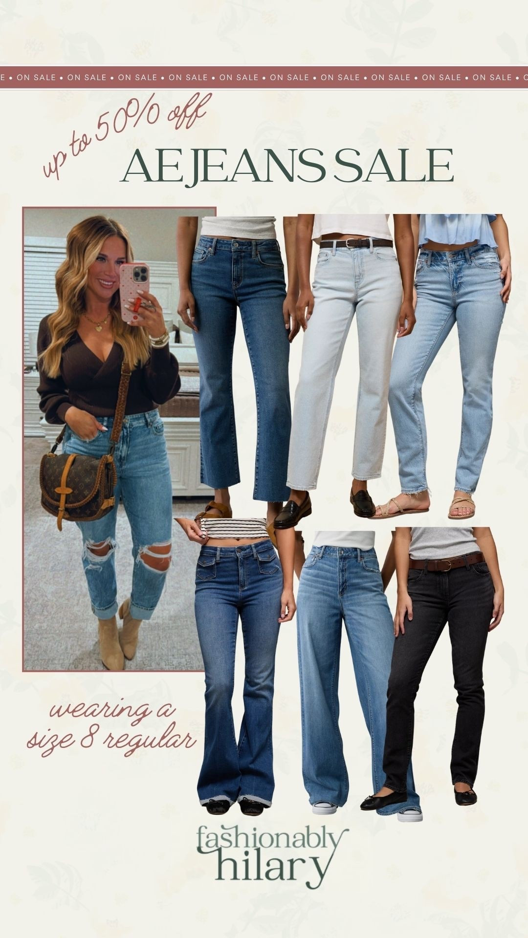 Y’all know that I love a good pair of denim and when they are on sale, it’s even better! American Eagle has some of the best jeans and they are on sale right now. I love all the different fits, washes and that they come in multiple sizes. I’m wearing the “strigid mom jeans” in the photo and they have been one of my go-to pairs of denim for years. 
American Eagle jeans, denim sale, mom approved jeans 

#LTKSeasonal #LTKMidsize #LTKSaleAlert