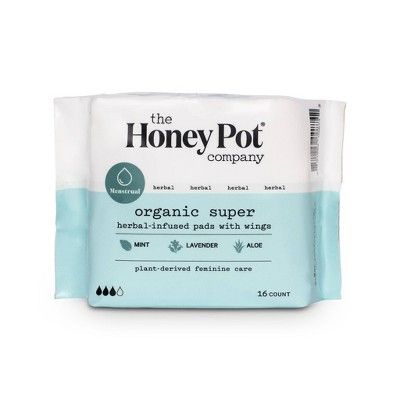 The Honey Pot Organic Cotton Herbal Super Pads - 16ct | Target