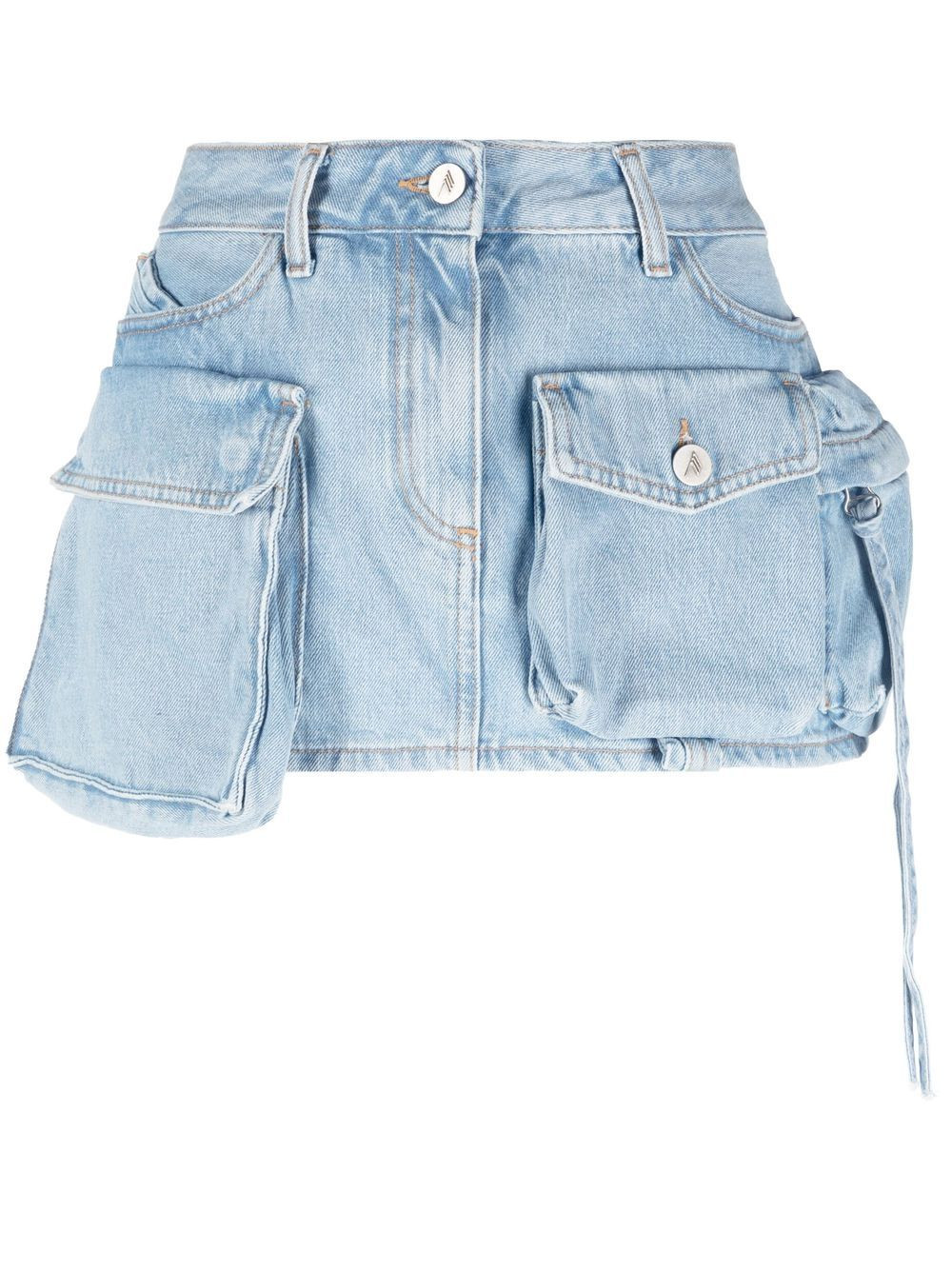 The Attico Fay Denim Mini Skirt - Farfetch | Farfetch Global