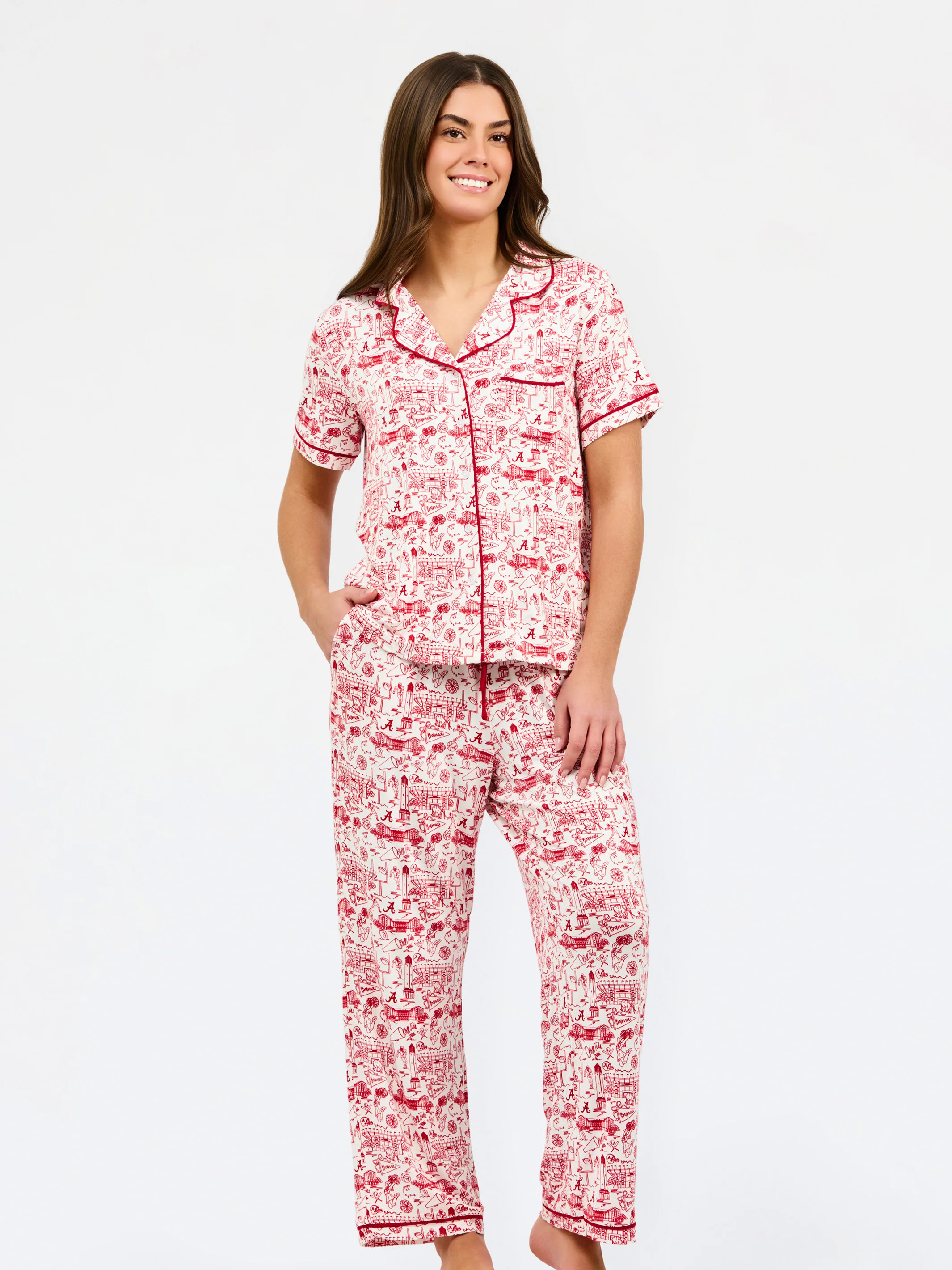 Women's Charlotte Pants Set | Team Toile Alabama | Mary Square