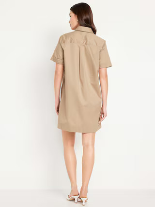 Button-Down Mini Shirt Dress | Old Navy (US)