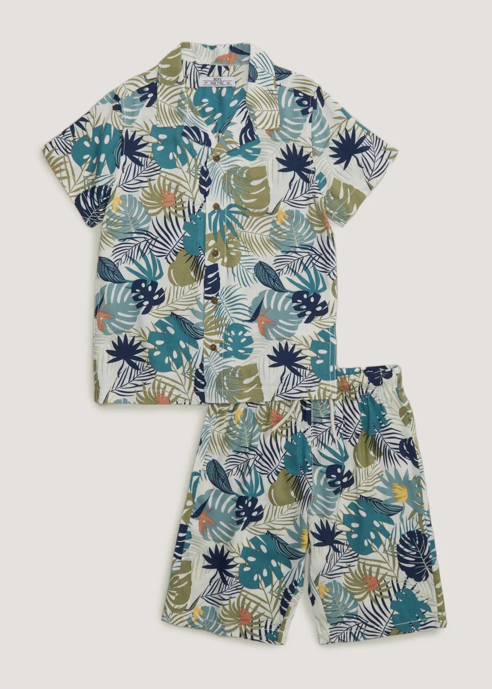 Boys Mini Me Tropical Shirt & Shorts Co-Ord Set (4-13yrs) | Matalan (UK)