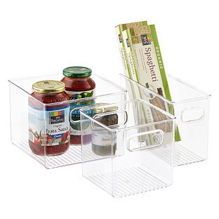 iDESIGN™ Linus™ Narrow Pantry Bin Clear | The Container Store