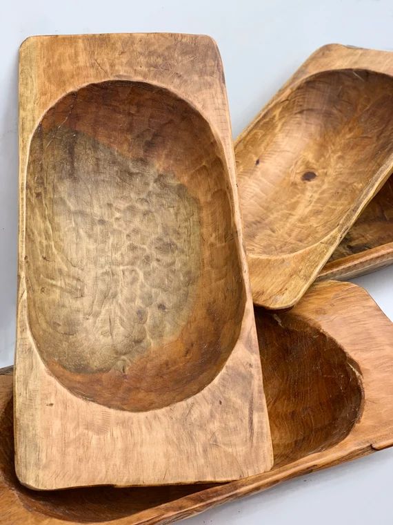 Huge Food Safe European Wood Dough Bowl with Handles | Hand Carved | Food Safe | Vintage Trencher... | Etsy (US)