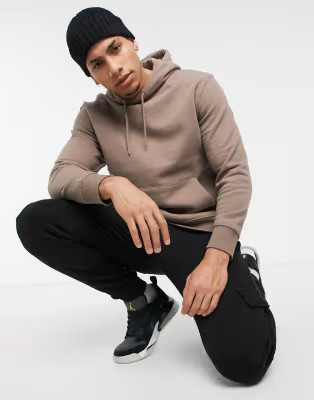 Topman overhead hoodie in light brown | ASOS (Global)