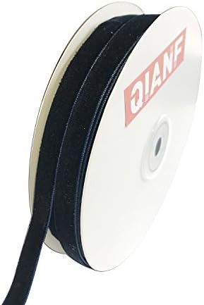 QIANF Vintage Navy Blue Velvet Ribbon, 1 Inch X 25Yd | Amazon (US)
